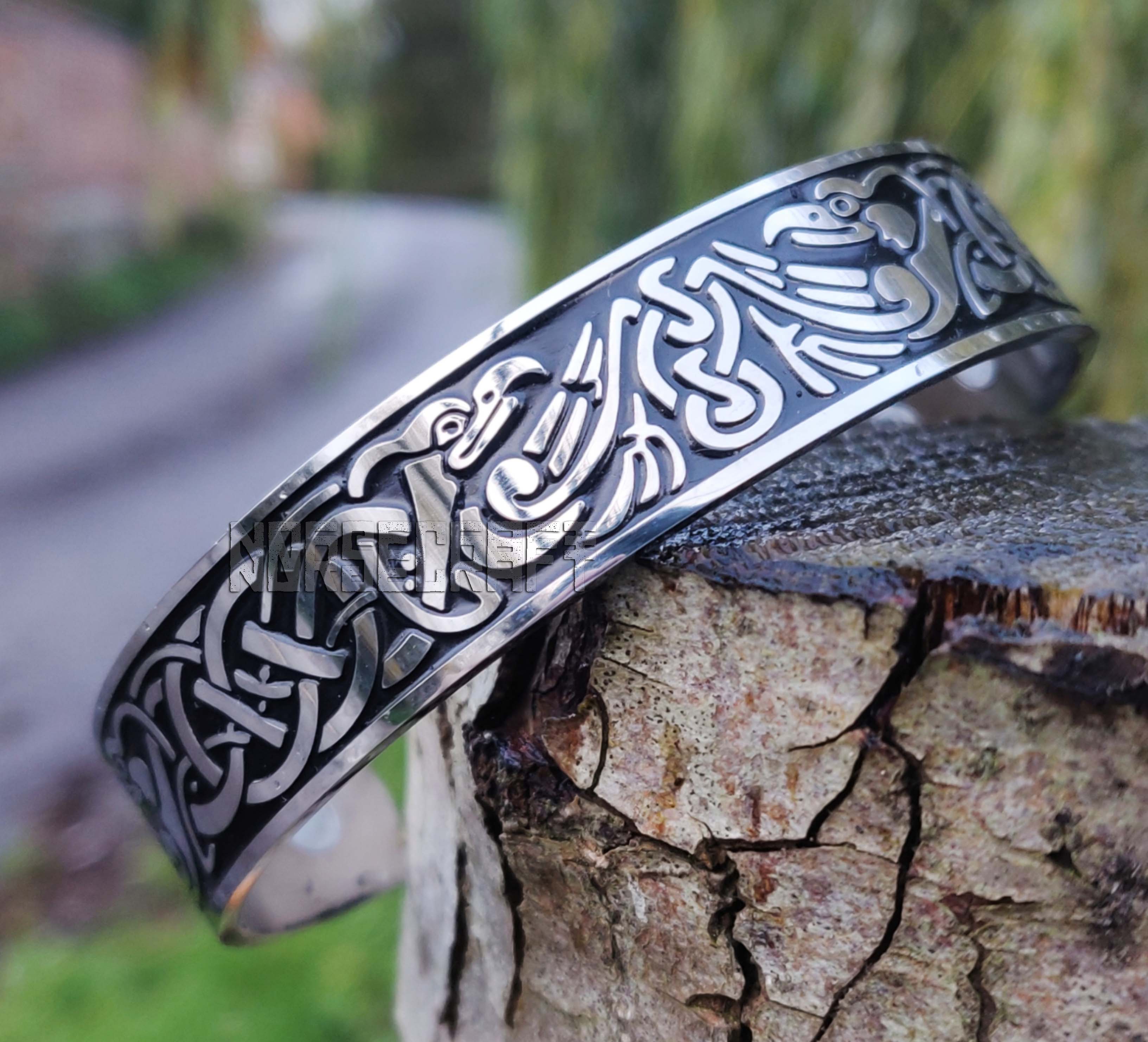 Winged Guardians Huginn and Muninn Bracelet