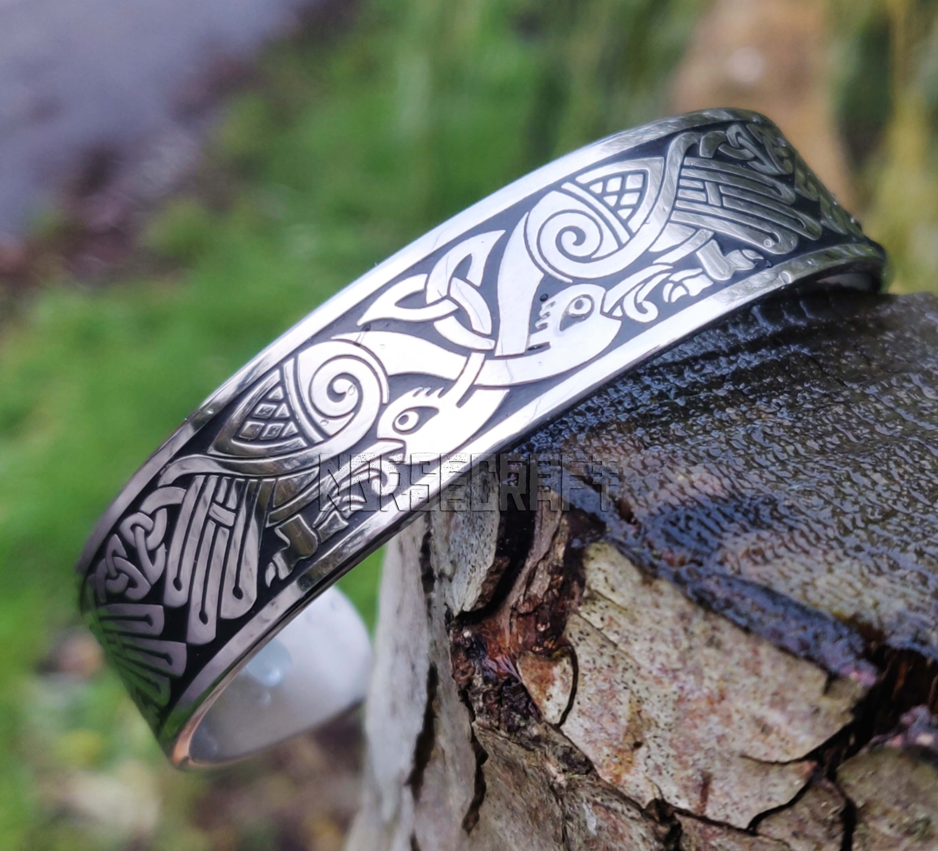 Winged Guardians Huginn and Muninn Bracelet