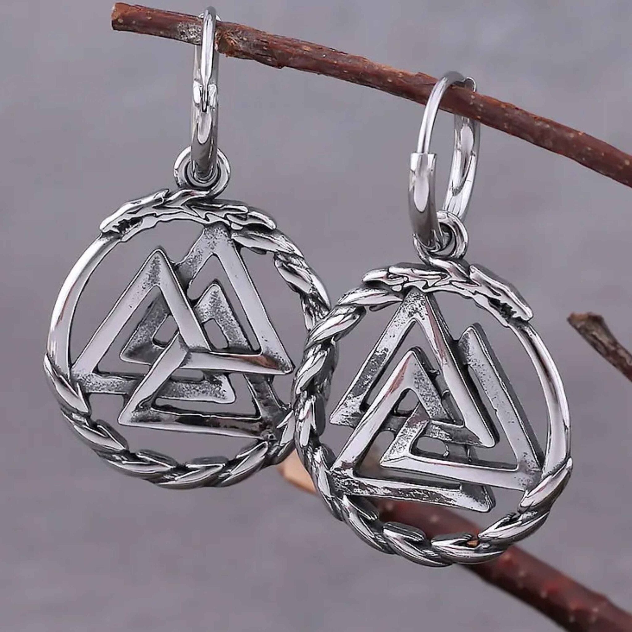 Midgard Serpent Earrings Stainless Steel