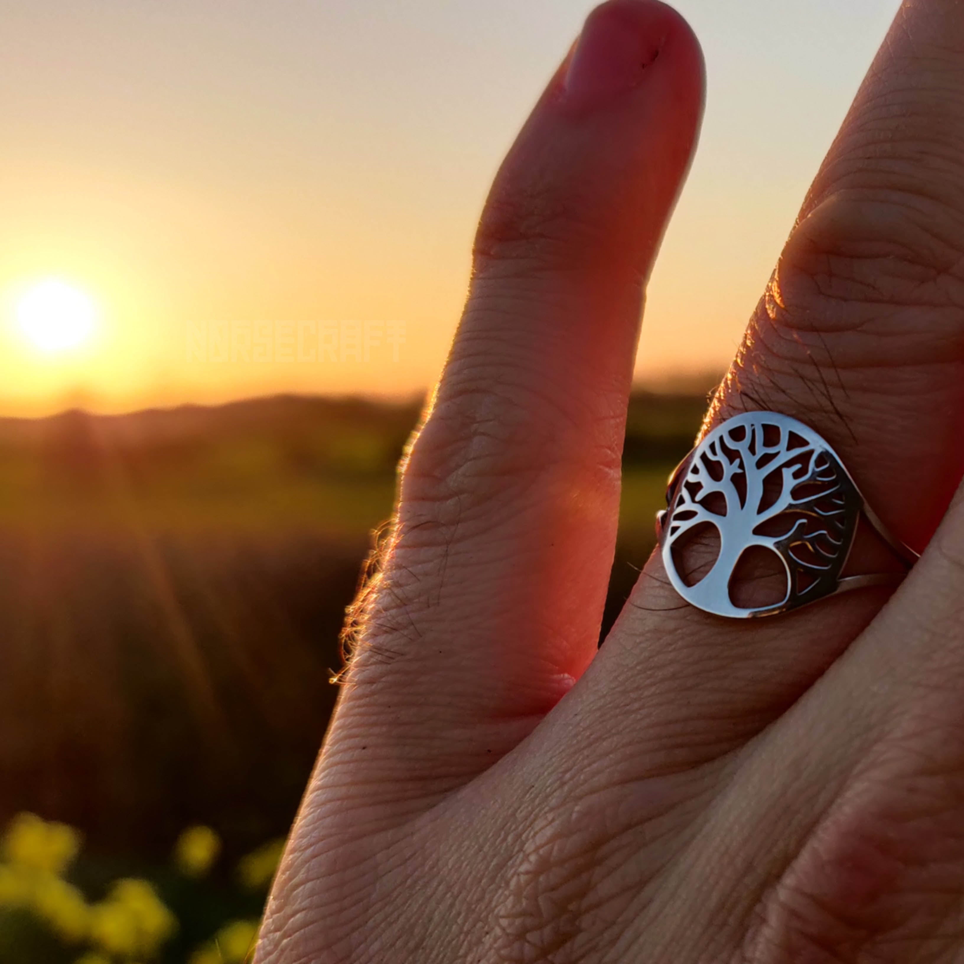 Eternal Roots of Yggdrasil Adjustable Ring