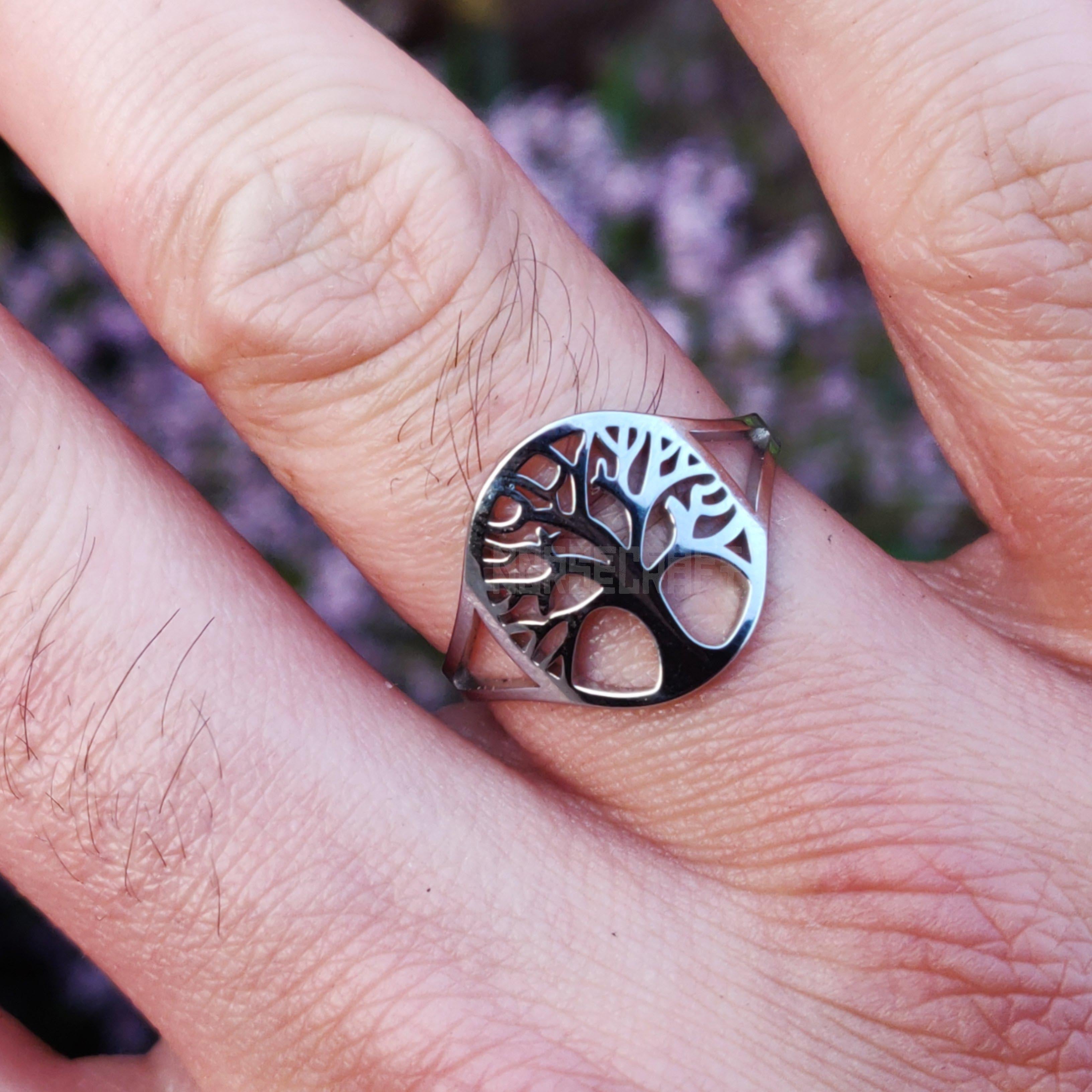 Eternal Roots of Yggdrasil Adjustable Ring