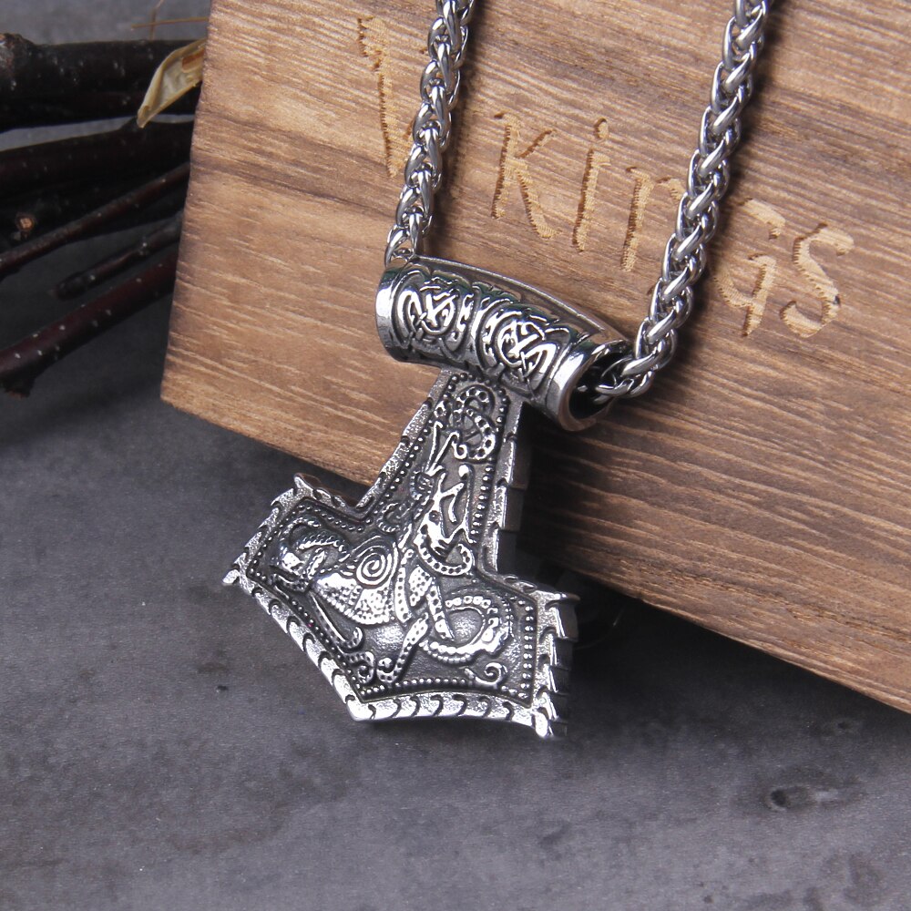 Mjölnir Thunder Battle Necklace Stainless Steel