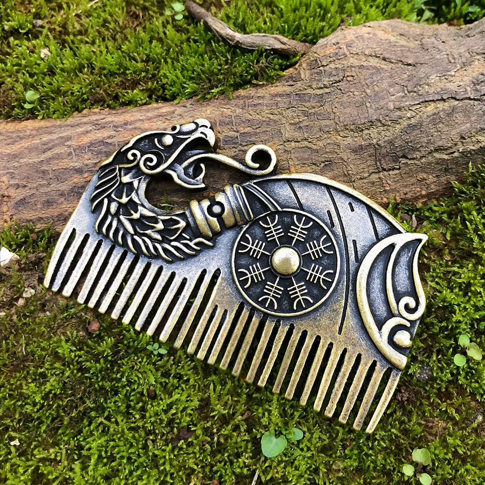 Viking Drakkar Longship Comb Stainless Steel